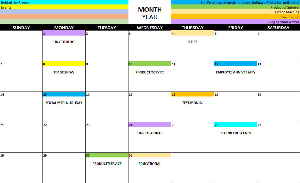 5 Steps to Fill Your Social Media Calendar with Content